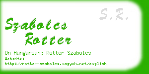 szabolcs rotter business card